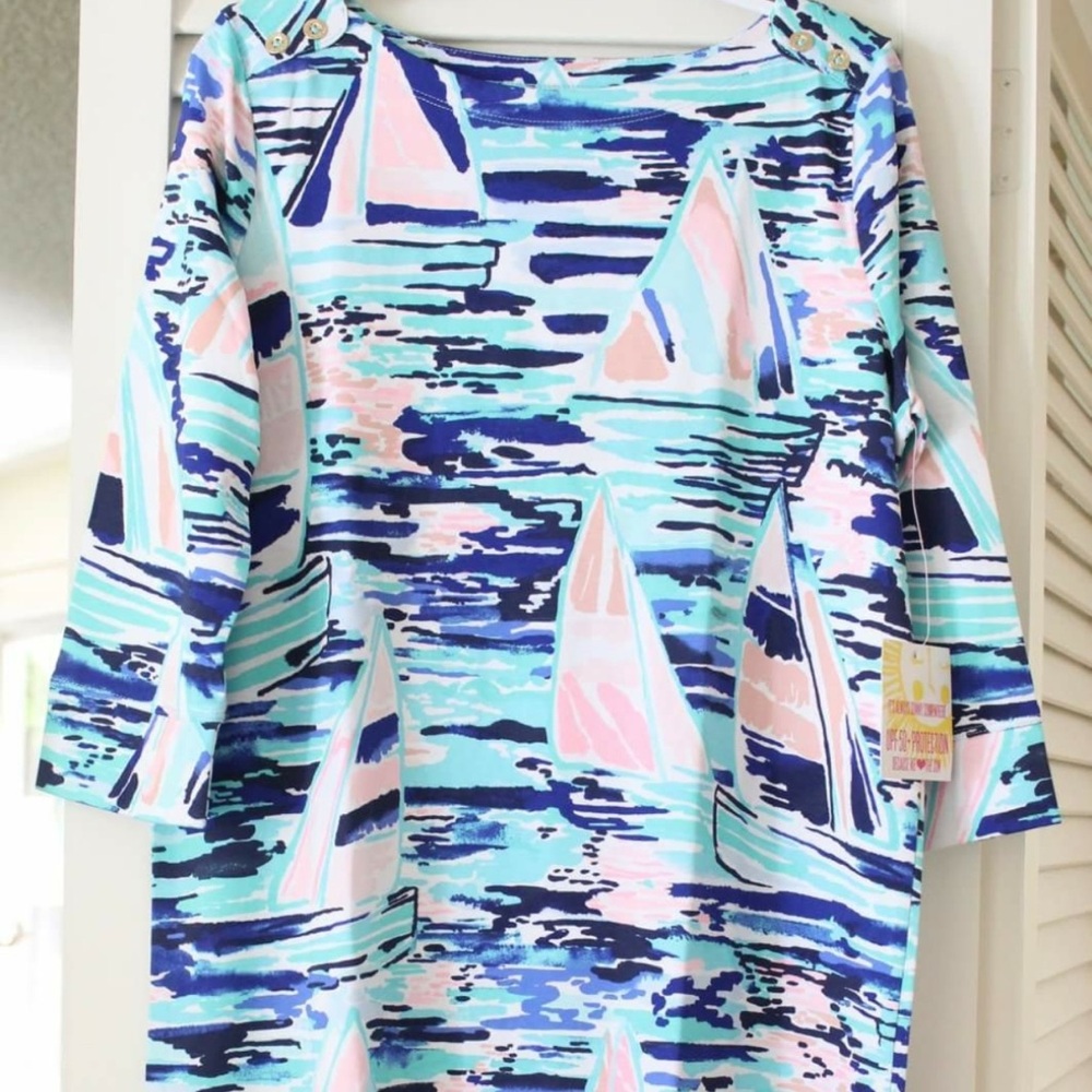 Lilly Pulitzer sailboat blue  and Pink Dress